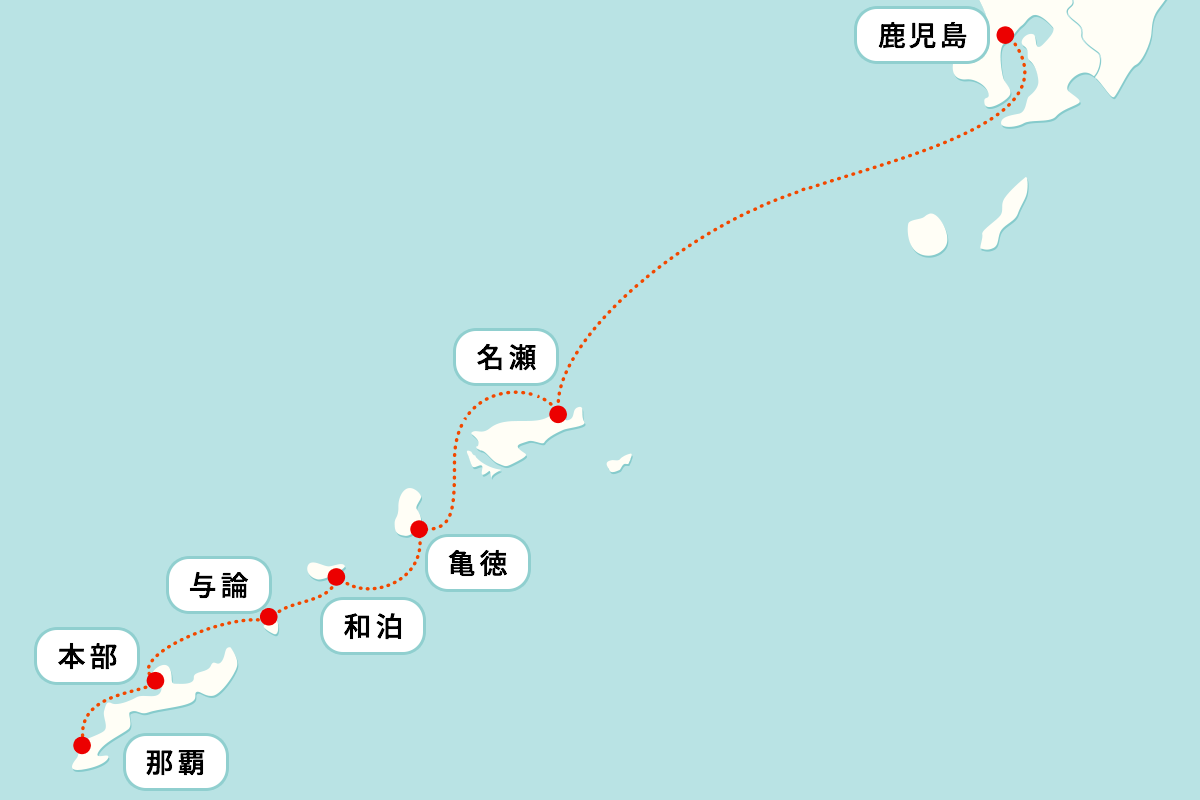 マルエーフェリー株式会社 鹿児島航路 鹿児島と沖縄をつなぐ旅客船